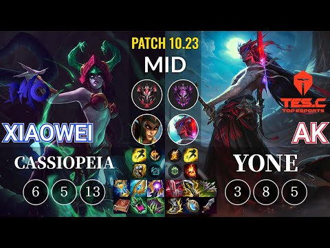 DMO Xiaowei Cassiopeia vs TES AK Yone Mid - KR Patch 10.23