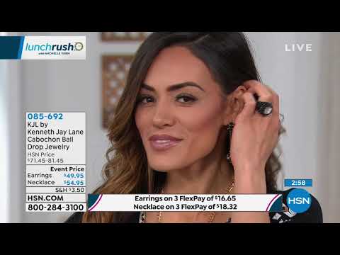 KJL by Kenneth Jay Lane "East Meets West" Cabochon Ball ...