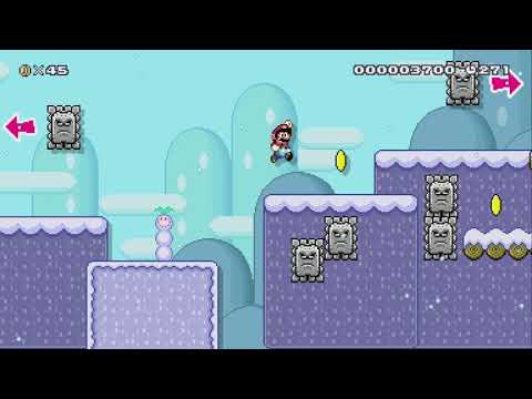 Snow-Thwomp Romp by Doc Fruit - Super Mario Maker 2 - No Commentary 1bv