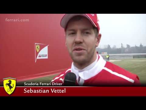 Seb feels positive after his first test in the NEW SF70-H
