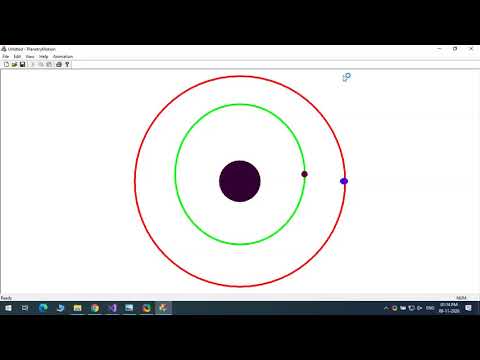 Planetary motion Stimulation using MFC Application in Visual Studio