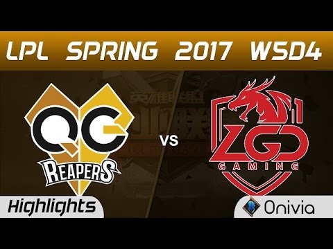 QG vs LGD Highlights Game 2 LPL Spring 2017 W5D4 QG Reapers vs LGD Gaming