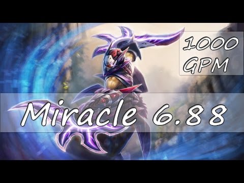 Miracle plays Anti-Mage 1000 GPM 9k mmr Dota 2 6.88