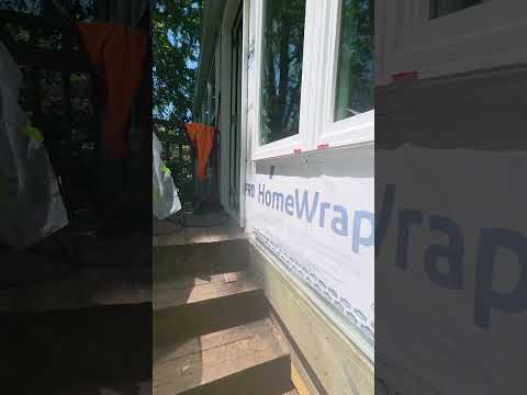 Deck converted into laundry room