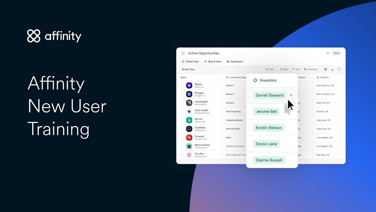 Affinity New User Training