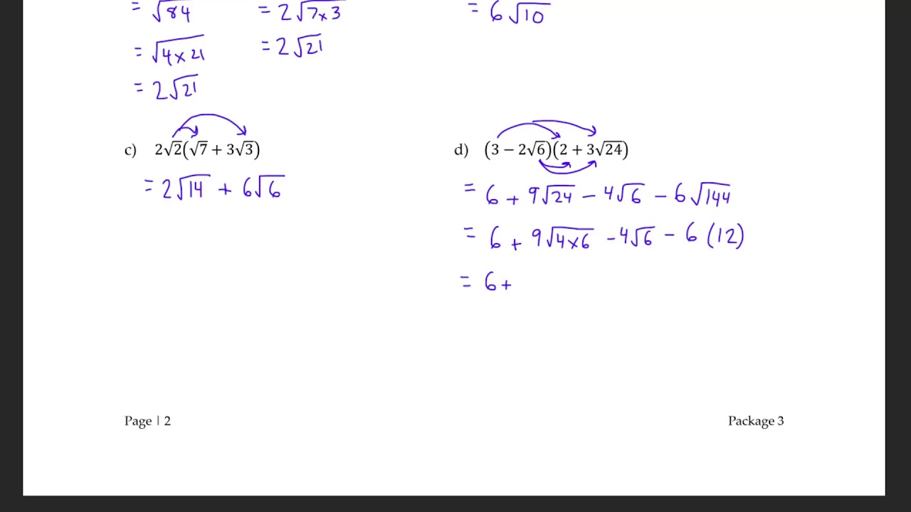 3.4 - Operations with Radicals
