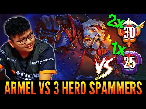 ARMEL Sick Gameplay With TUSK vs 2 Grandmasters and 1 Master Hero Spammers | Dota 2