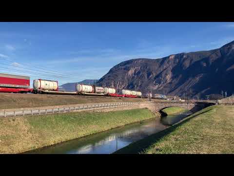 FERROVIA DEL BRENNERO IN 4K. Solo merci nei pressi di Ora (BZ). #ferroviadelbrennero #treni #zug