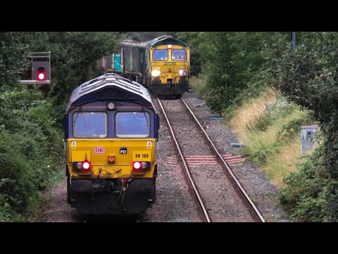 Freightliner Class 66 No. 66607 on 6Z92 Tunstead Sdgs - Northampton Castle Yard on 27.08.20 - HD