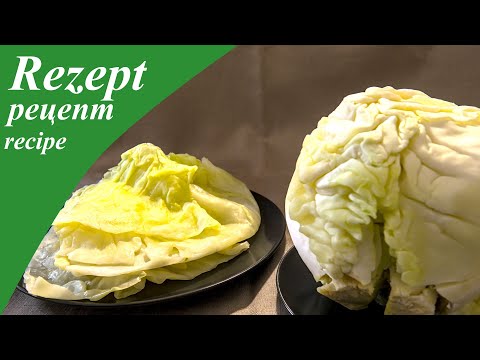 Schnell Weißkohlblätter für Kohlrouladen in der Mikrowelle ablösen.