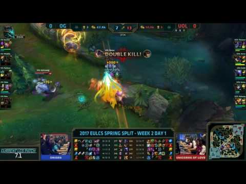 OG vs UOL Highlights Game 1 EU LCS Spring 2017 W2D1 Origen vs Unicorns of Love