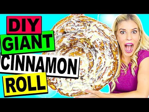 DIY WORLD'S LARGEST GIANT CINNAMON ROLL! (20lbs!) Video