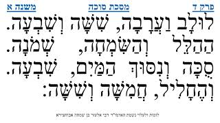 מסכת סוכה פרק ד משנה א