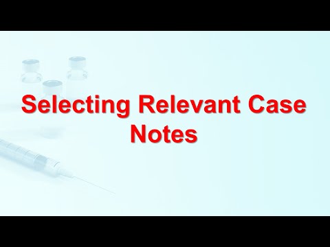 Selecting Relevant Case Notes