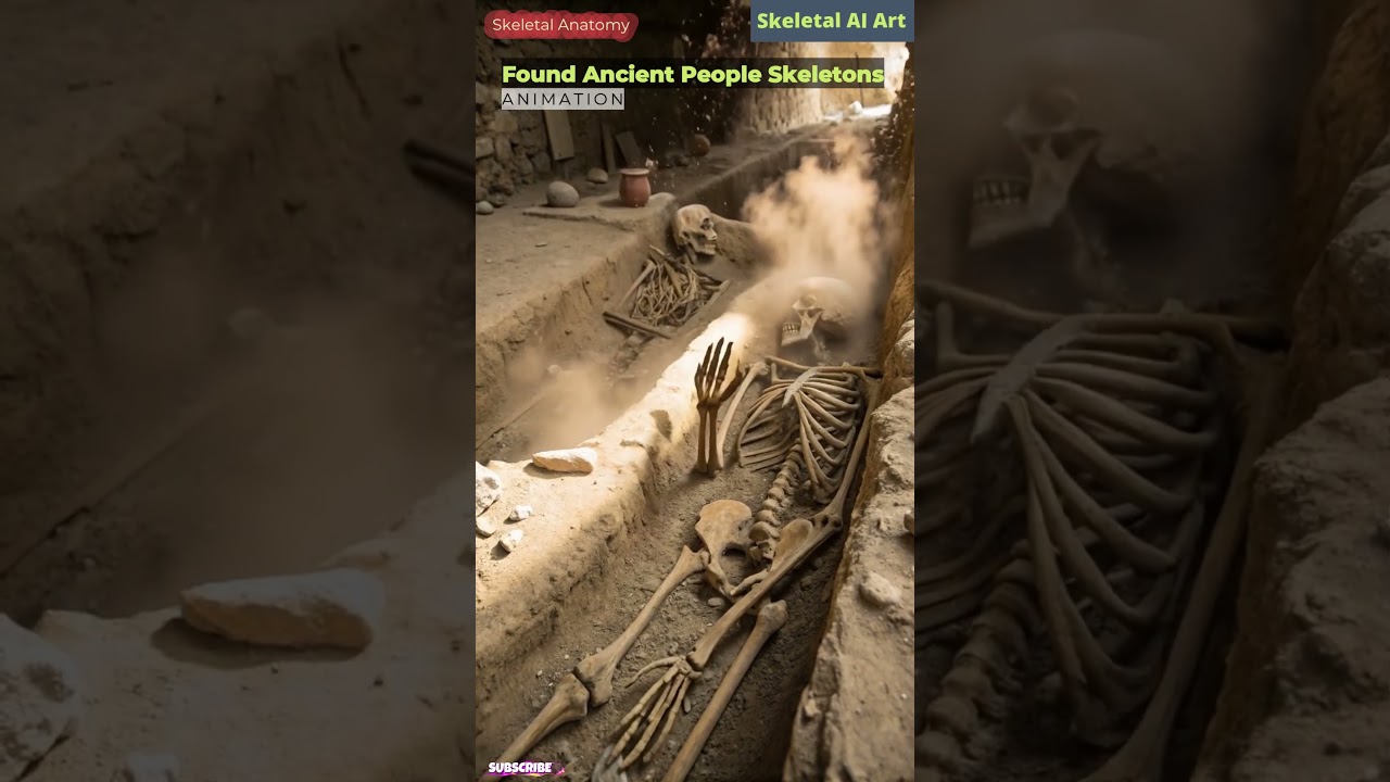 2000 BC Ancient People Skeletons Animation | Skeletal Anatomy | Skeletal AI Art | 03