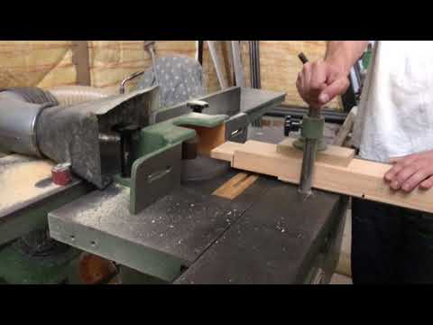 Tenons on spindle moulder. Tenoning on shaper