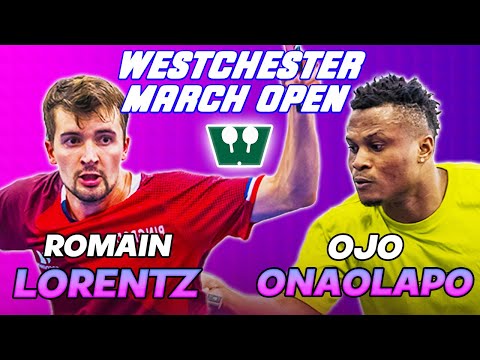 Ojo Onaolapo Vs Romain Lorentz Westchester Table Tennis Center March 2023 Open Semi Final 4K HD!