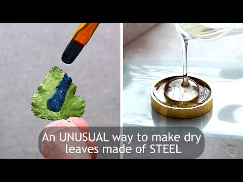 Easy Epoxy Resin Ideas That Are At Another Level 2026 / Steel leaves in resin