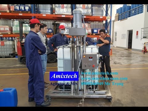 Máy khuấy hóa chất thùng ibc 1000 lít