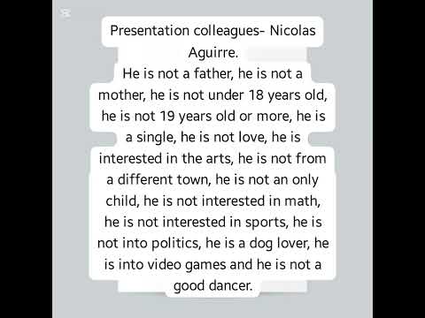 Activity verb to be- Maria Fernanda Peña Hilarion