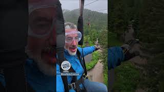 Icy Strait Point Ziprider at 60mph in the rain! 1 1/2 miles in 90 seconds. #Cruise #Alaska #Zipline