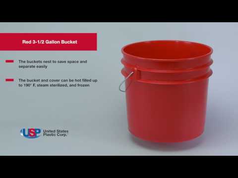 DI Accessories 3.5 Gallon Bucket - Red