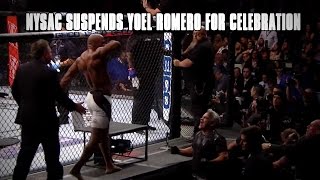 NYSAC Suspends Yoel Romero for Leaving Cage to Celebrate Win at UFC 205