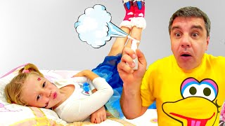 Nastya pretends to be ill - New funny story for kids