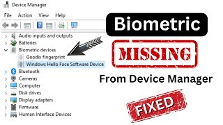 Biometric Device not Showing in Device Manager #helloface | Biometric Missing