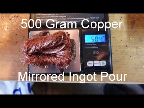 First attempt at a mirrored copper bar 500 Gram ingot
