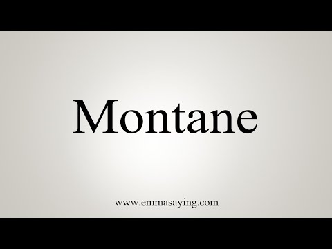 How To Say Montane
