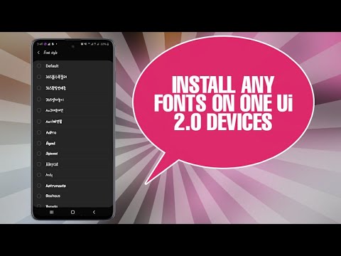 How To Install Custom Fonts For Free In Any Samsung Device||2020