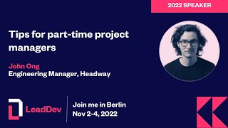 LeadDev Berlin 2022 John Ong