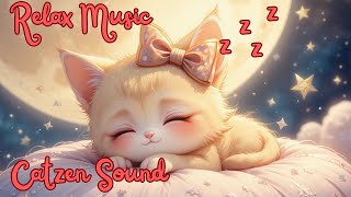 Cute Bow Kittens ASMR ???????? Purring Under the Moon for Deep Sleep (1 Hour)