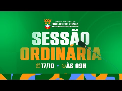 Sessão Ordinária | Câmara Brejo do Cruz-PB - 17.10.25