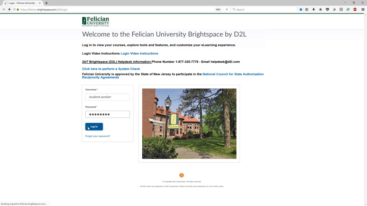 D2L Login Instructions