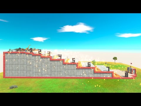 Lava Stairs Challenge - Animal Revolt Battle Simulator