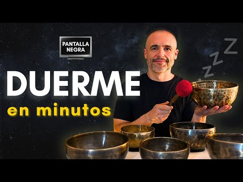 Duerme profundamente y vence el insomnio | Cuencos tibetanos en pantalla negra sin interrupciones