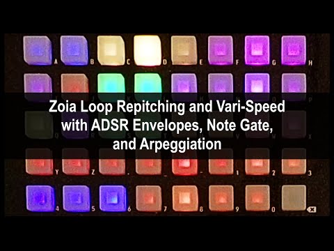 Zoia Loop Repitching and Vari-Speed with ADSR Envelopes, Note Gate, and Arpeggiation
