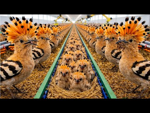 Inside a Massive Eurasian Hoopoe Mega Farm . Feeding, Breeding & Smart Monitoring
