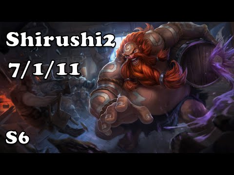 72: Shirushi2 Gragas Jungle VS Elise S6 Master Ranked KO League of legends