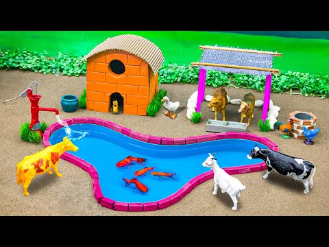 Top creative diy miniature Cattle Farm | Farm House for Cow, Horse, Pig | Barn Animals Diorama