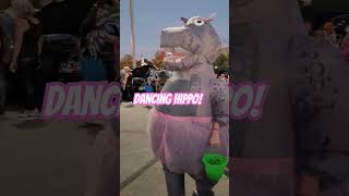 DANCING HIPPO! #animals #hippo #halloween #halloween2023 #funny #cute  #shorts #short #new