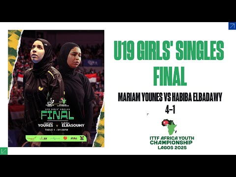 Mariam Younes Vs Habiba Elbasoumy | U19 Girls' Singles Final | Africa Youth Championships