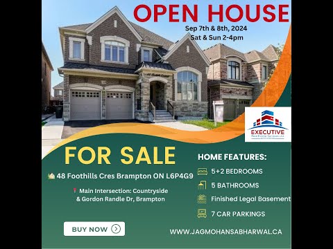 🏡FOR SALE: 48 Foothills Crescent Brampton ON L6P4G9