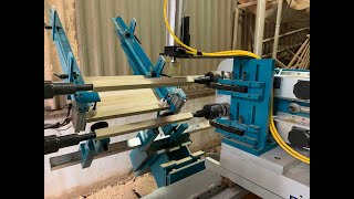 Máy tiện cnc 2 đầu nạp phôi tự động, tiện 2 cây cùng lúc | Woodmaster