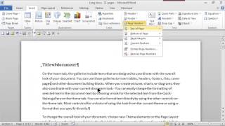 How to Add Page Numbers in the Top Right Corner : MS Word Skills