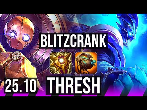 BLITZCRANK & Lucian vs THRESH & Graves (SUP) | KR Master | 25.10