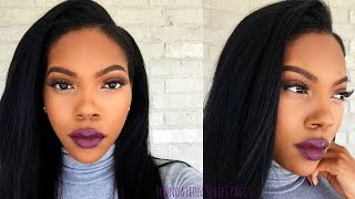 Classic Dark Lip Fall Makeup Tutorial | DRUGSTORE! | Foundation Series Part 5