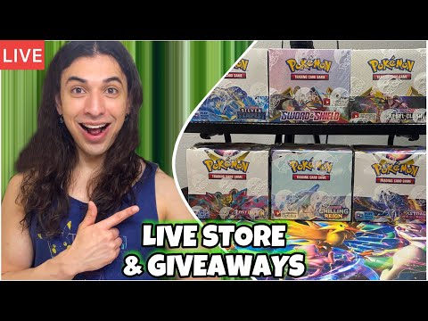 Pokemon Sword & Shield Booster Box SALE & GIVEAWAYS - LIVE 🔴